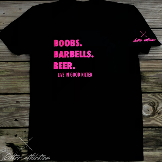 Essentials-Boobs. Barbells. Beer